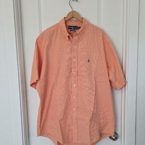 Ralph Lauren Men's Casual Orange Button Down Shirt